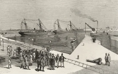 Visit of the Viceroy of India to the Sassoon Dock at Bombay, from 